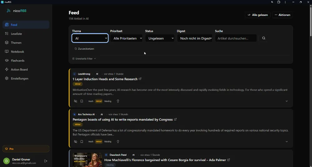 nico RSS screenshot