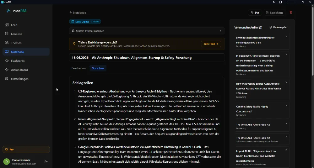 nico RSS screenshot